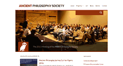 Desktop Screenshot of ancientphilosophysociety.org