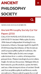 Mobile Screenshot of ancientphilosophysociety.org