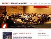 Tablet Screenshot of ancientphilosophysociety.org